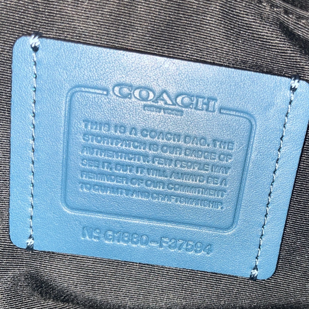 Coach Two-Tone Leather Belt Bag in Blue and Black - Picture 10 of 10